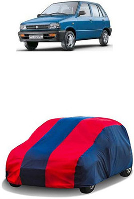 QualityBeast Car Cover For Maruti Suzuki 800 (Without Mirror Pockets)(Red, Blue)