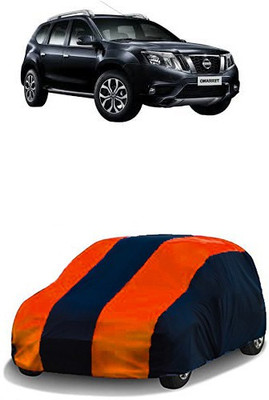 QualityBeast Car Cover For Nissan Terrano (Without Mirror Pockets)(Orange, Black)