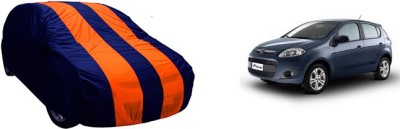 QualityBeast Car Cover For Fiat Palio (Without Mirror Pockets)(Orange, Blue)