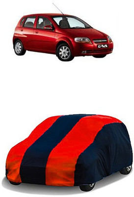 QualityBeast Car Cover For Chevrolet Aveo Uva (Without Mirror Pockets)(Maroon, Black)