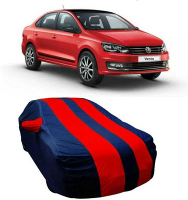 AUTO STAR Car Cover For Volkswagen Vento (With Mirror Pockets)(Red, Blue)