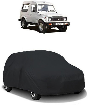 QualityBeast Car Cover For Maruti Suzuki Gypsy King (Without Mirror Pockets)(Black)