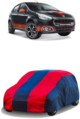 QualityBeast Car Cover For Fiat Abarth Punto (Without Mirror Pockets)(Red, Blue)