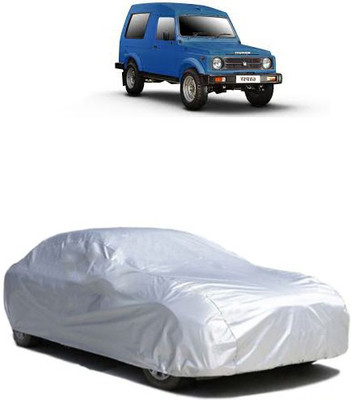 QualityBeast Car Cover For Maruti Suzuki Gypsy MG-410 (Without Mirror Pockets)(Silver)