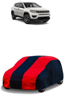QualityBeast Car Cover For Jeep Compass (Without Mirror Pockets)(Red, Black)