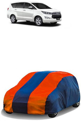 QualityBeast Car Cover For Toyota Innova Crysta (Without Mirror Pockets)(Orange, Blue)