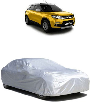 QualityBeast Car Cover For Maruti Suzuki Vitara Brezza (Without Mirror Pockets)(Silver)