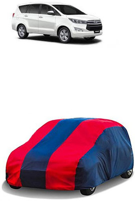 QualityBeast Car Cover For Toyota Innova Crysta (Without Mirror Pockets)(Red, Blue)