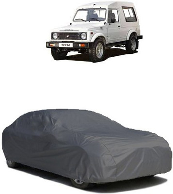 QualityBeast Car Cover For Maruti Suzuki Gypsy King (Without Mirror Pockets)(Grey)