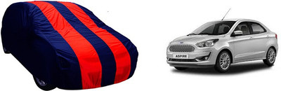QualityBeast Car Cover For Ford Figo Aspire (Without Mirror Pockets)(Maroon, Blue)