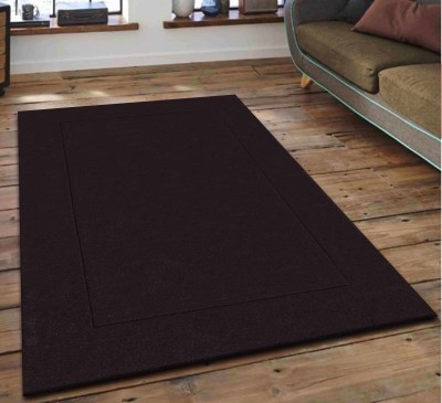 PRESTO Brown Wool Carpet(4 ft,  X 6 ft, Rectangle)