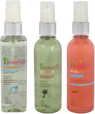 

Beautilo Intimate Lightening Gel 100ml-Made from 100% Natural Plant based Ingredients + Intimate Wash For Men 100ml-With Tea Tree Oil & Witch Hazel + Intimate Wash For Women 100ml(Set of 3)