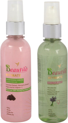 

Beautilo Intimate Lightening Serum 100ml-Made from 100% Natural Plant based Ingredients + Intimate Wash For Women 100ml(Set of 2)
