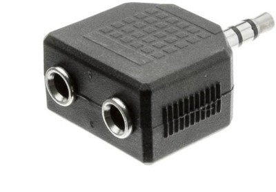 

TechGear 3.5 mm Male To Two 3.5 mm Female Stereo Audio Y Splitter(Black)