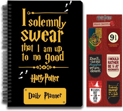 Mc Sid Razz Harry Potter Combo Pack Of 2 Solemnly Daily Planner Notebook and Magnetic Bookmarks A5 Diary RULED 150 Pages(Multicolor, Pack of 2)
