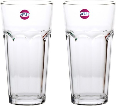 AFAST (Pack of 2) Multi-Purpose Beaver Tumbler Drinking Glass Set for Home Use (Set Of 2) -AA14 Glass Set Water/Juice Glass(250 ml, Glass, Clear)