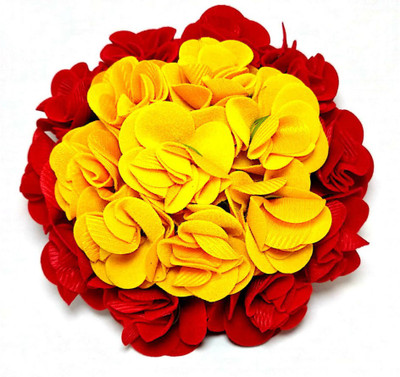 

TIAARA COLLECTIONS Flower juda bun Bun(Red, Yellow)