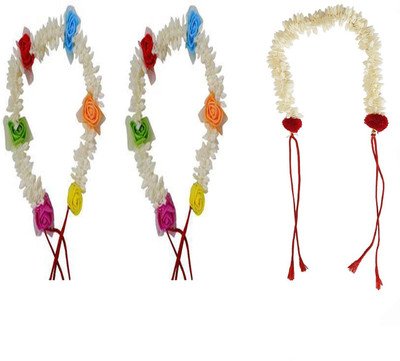 S R Enterprises hair accessories hair flower gajra (pack of 3pcs) Hair Accessory Set(Black)