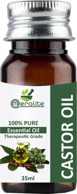 

Meralite Pure Castor Oil (ColdPressed) For Hair, Body, Skin Care, Eyelashes Hair Oil(35 ml)