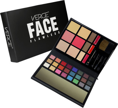 

VERGE FACE FLAWLESS 24 eye shadow + 2 compact powder + 3 blusher + 2 highlighter + 2 eyebrow powder + 3 lip cream
