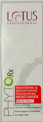 

Lotus Professional PHYTO RX Whitening & Brightening Nourishing Moisturiser SPF 25 PA+++(50 ml)