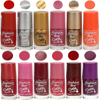 

Fashion Bar Neon Red,Silver,Golden,Shimmer Pink,Copper,Neon Orange,Gajri,Light Pink,Shimmer Light Purple,Pink,Brick Red,Purple Nail polish Neon Red,Silver,Golden,Shimmer Pink,Copper,Neon Orange,Gajri,Light Pink,Shimmer Light Purple,Pink,Brick Red,Purple(P