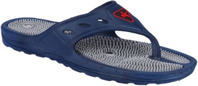 ACM Men Flip Flops(Blue, Grey , 7)