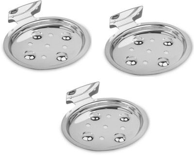 

Prestige Rose Stainless Steel Soap Dish Holder (Pack of 3)(Silver)