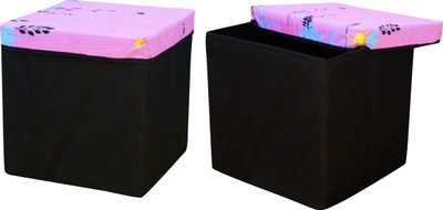 

Fabriclair Foldable Eye-Catching Pattern Storage Living & Bedroom Stool(Multicolor)