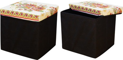 

Fabriclair Foldable Eye-Catching Pattern Storage Living & Bedroom Stool(Multicolor)