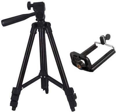 

LIFEMUSIC New Arrival Tripod 3120 Universal Portable Adjustable Tripod Stand Mount Holder Clip Set For Cell Phone Digital Camera Camcorder Tripod(Black, Supports Up to 1500 g)