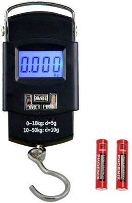 

BOMBINATE A08 50kg Handheld LCD Display Electronic Digital Travel Luggage Weighing Scale(Black)