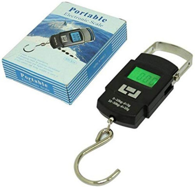 

BOMBINATE Portable Electronic Digital Lcd Screen Scale For Travel Luggage 50 kg Weighing Scale(Black)