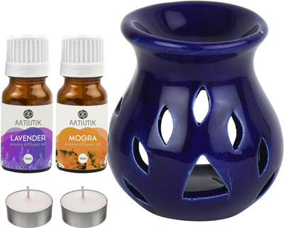 Aatiutik Mogra, Lavender Diffuser Set AT-2TL_BLUETDIF_LV_MOG(5 x 4 ml)