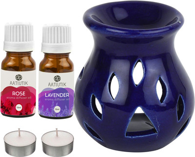 Aatiutik Rose, Lavender Diffuser Set AT-2TL_BLUETDIF_RS_LV(5 x 4 ml)