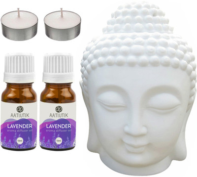 Aatiutik Lavender, Tlight Buddha Head Diffuser Set AT-2TL_2LV(5 x 4 ml)