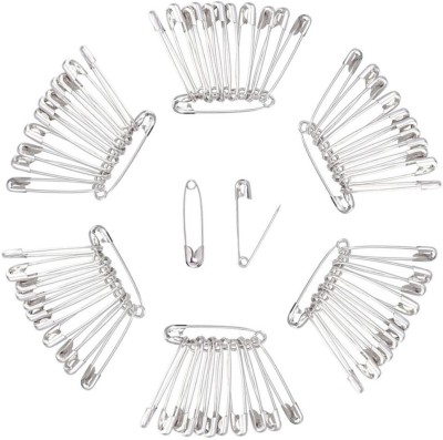 DIY Crafts Safety Pins Set Durable, Rust-Resistant Nickel Plated Steel Set/3.2cm(Pack of 120)(Silver)