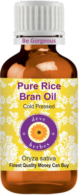 

Deve Herbes Pure Rice Bran Oil (Oryza sativa) 100% Natural Therapeutic Grade Cold Pressed(100 ml)