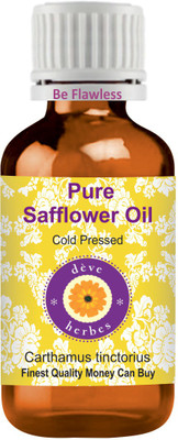 

Deve Herbes Pure Safflower Oil (Carthamus tinctorius) 100% Natural Therapeutic Grade Cold Pressed(100 ml)