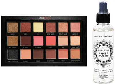 

Miss Boss hb Golden Sand 3D Highlighter Palette (multicolor) , kb Photo Finish Primer Water Primer - 150 ml combo , pack of 2(Set of 2)