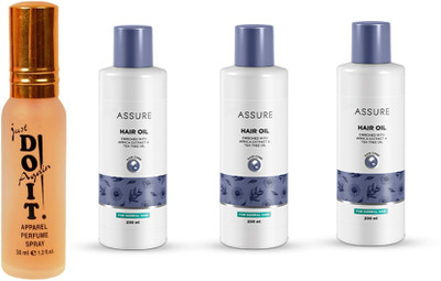 Assure hair oil pack of 3 with do it parfum(Set of 4)