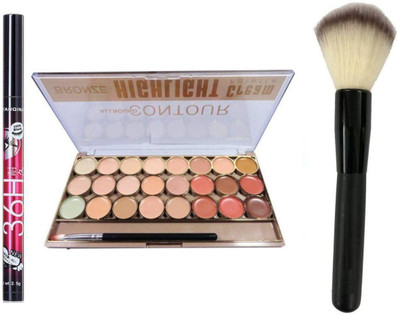 

RTB ALL ROUND BRONZE CONTOUR CONCEALER, 36 HRS EYELINER, FOUNDATION BRUSH(Set of 3)