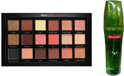 

Miss Boss hb Golden Sand 3D Highlighter Palette (multicolor) , Aloe Vera Make Up Fixing Spray Primer - 160 ml combo , pack of 2(Set of 2)