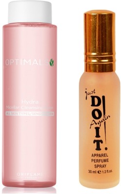 

Oriflame Sweden OPTIMALS Hydra micellar cleansing water {200ml } with doit parfume30ml {set of 2 }(Set of 2)