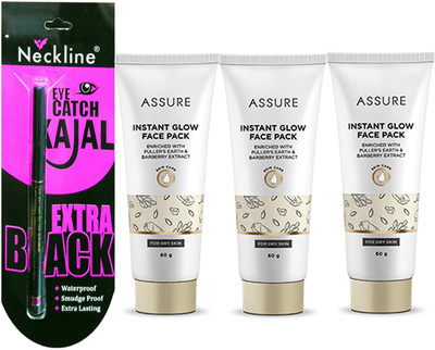 

Assure face pack set of 3 with nackline kajal(Set of 4)