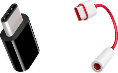 

Zikani Taste of Yours micro usb to type c and type c to audio 3.5 mm-TTC18 Headphone Extension(All type c mobile, Red, Black, White), Black;red;white
