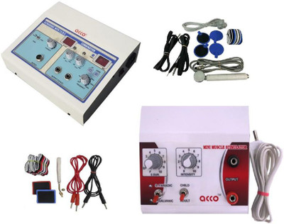 

Acco Tens 2Channel & Ultrasound (Tens+US) With Mini Muscle Stimulator(Portable MS) Combination Therapy Unit, Muscle Stimulator Electrotherapy Device(CM04MS01)