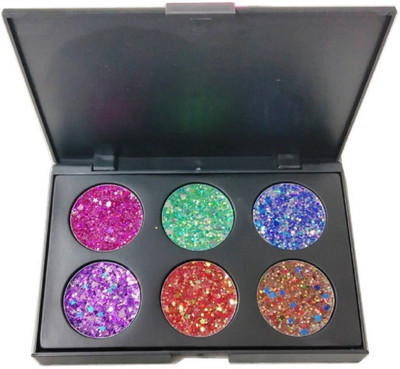 

Professional 6 Color Love Glitter Primer Base Eye Makeup Pack Eye Shadow Makeup Palette 25 g(MultiColor)