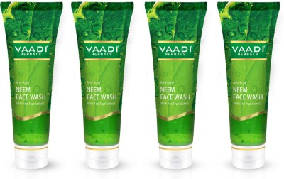 VAADI HERBALS Value Pack OF 4 Anti-Acne NEEM FACE WASH with Tea Tree extract (60mlx4) Face Wash(240 ml)