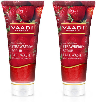 

VAADI HERBAL Value Pack of 2 STRAWBERRY SCRUB FACE WASH with Mulberry extract (60mlx2) Face Wash(120 ml)